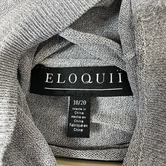 Eloquii Sheer Lightweight Turtleneck Sweater Size‎ 18/20 Lot of 2 Purple Gray - Picture 3 of 13